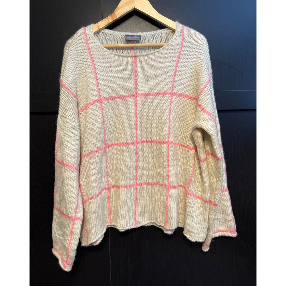 Wooden Ships Women's Pullover Mohair Wool Sweater M/L Long Sleeves Slouchy Cozy